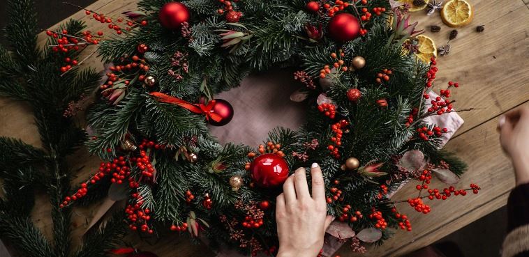 xmas wreath making